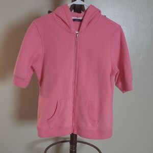 Izod Pink Zip-Up Hoodie Large